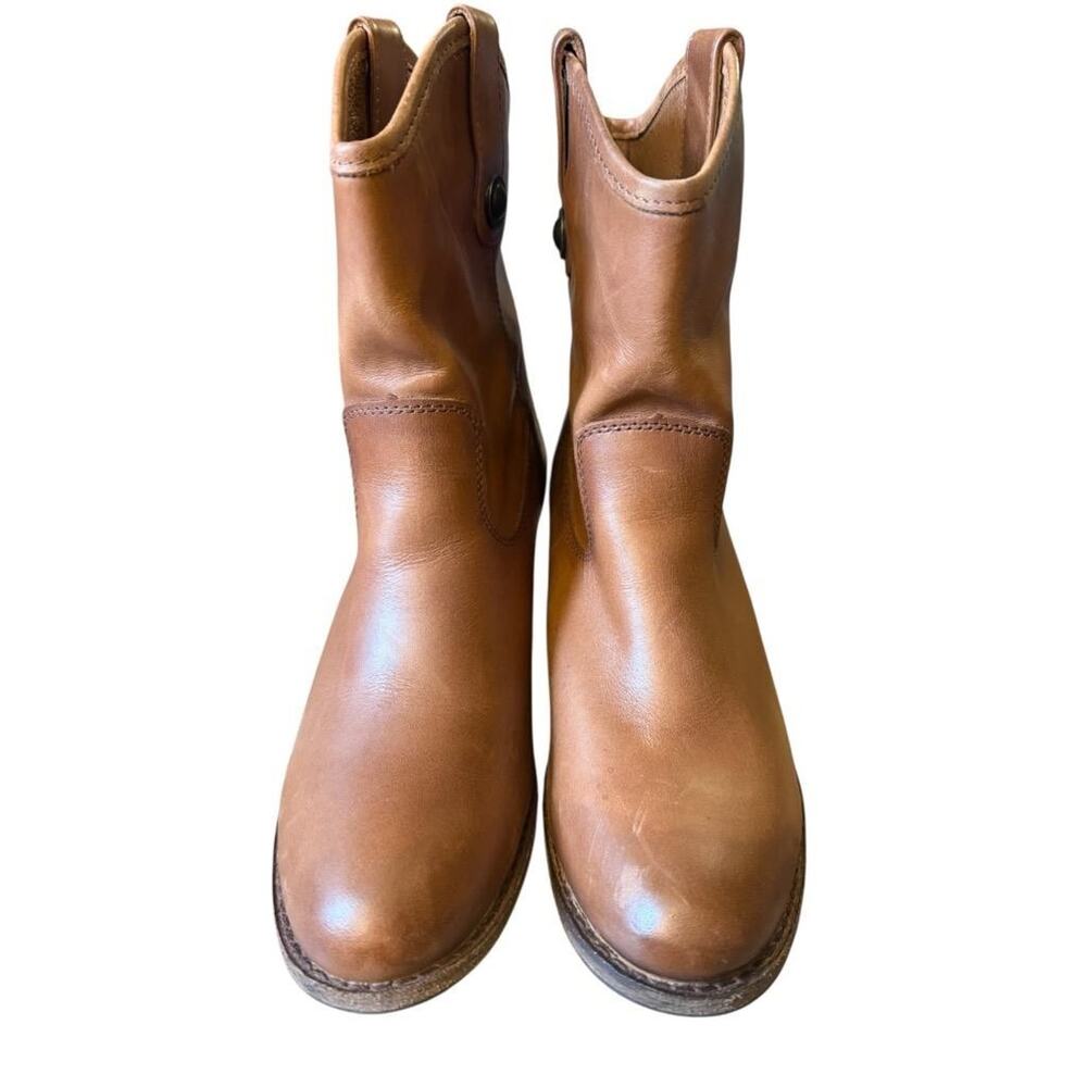 Frye Jackie Button Western Bootie Brown Leather Coastal Cowgirl Women size 8 - Picture 3 of 6